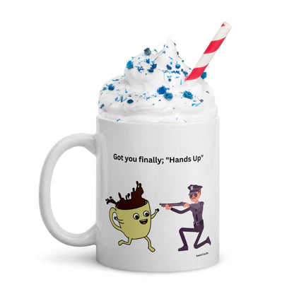 Cop and Coffee glossy mug