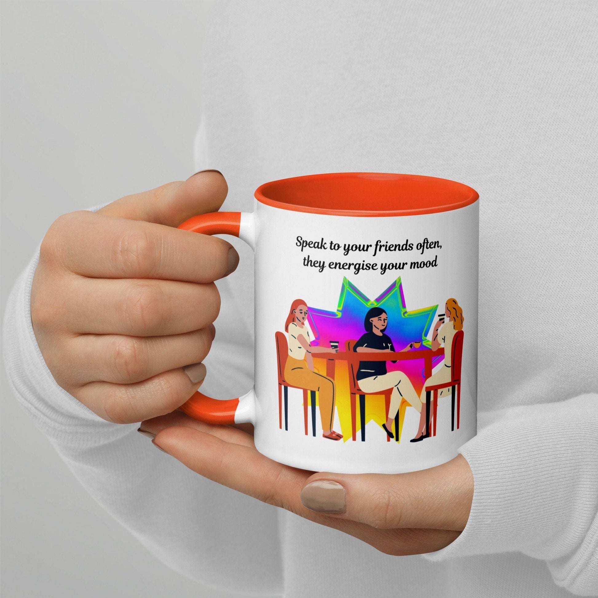 Friendship Mug with Color Inside - Kadavil Krafts