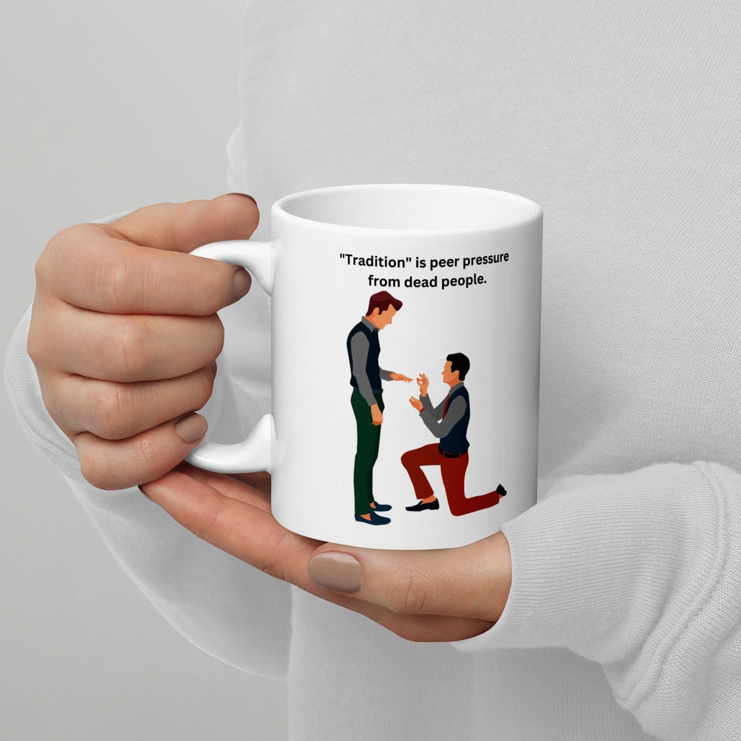 Gay marriage, pride, white ceramic mug - Kadavil Krafts