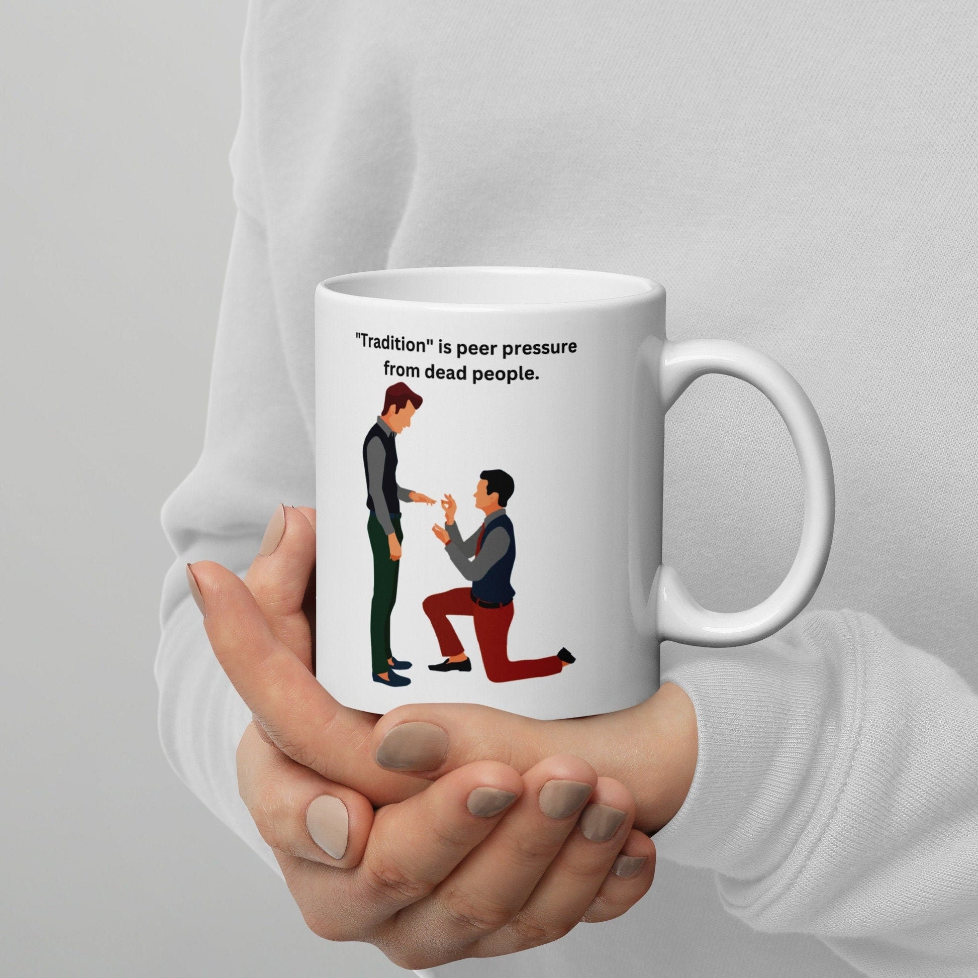 Gay marriage, pride, white ceramic mug - Kadavil Krafts