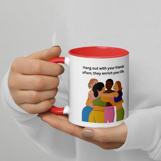 Friendship improves life Mug; Two Colour - Kadavil Krafts