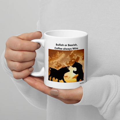 Bull & Bear mug - Kadavil Krafts