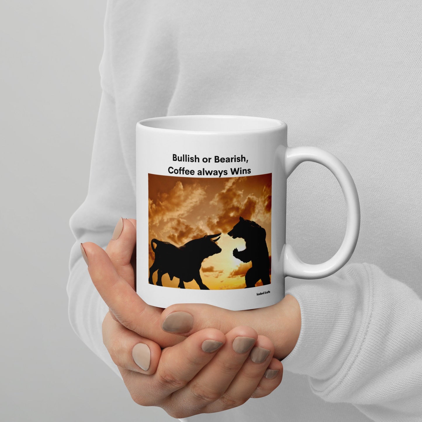 Bull & Bear mug - Kadavil Krafts