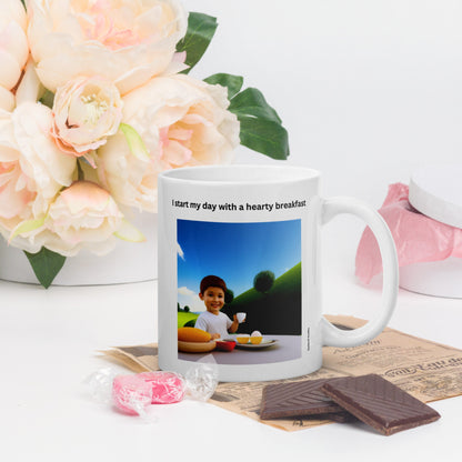 Kids Breakfast glossy mug - Kadavil Krafts