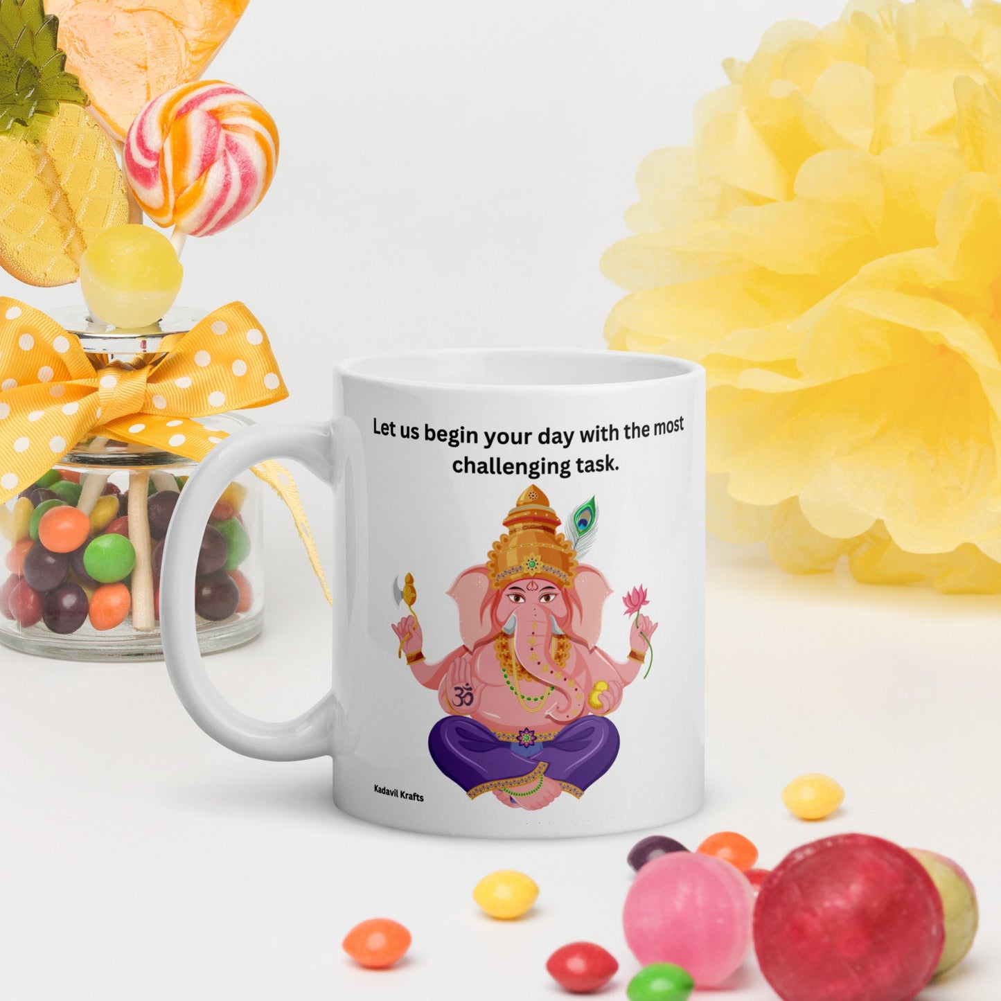 Ganesh Guardian mug - Kadavil Krafts