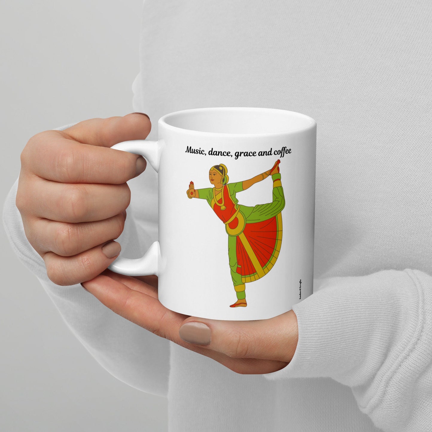 Indian Dancing girl mug - Kadavil Krafts