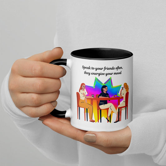 Friendship Mug with Color Inside - Kadavil Krafts