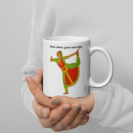 Indian Dancing girl mug - Kadavil Krafts